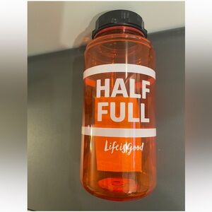 Life Is Good Bright Orange Water Bottle NWT